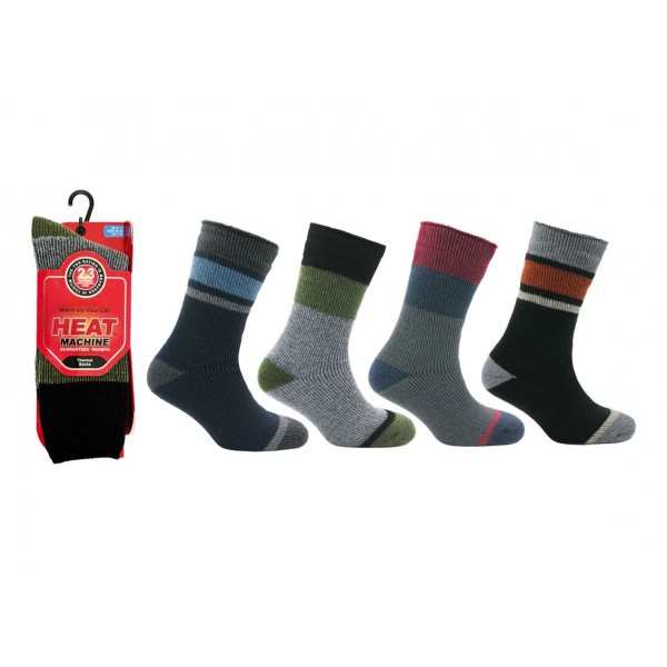 Hm Thermal Mens Heel & Toe Asstd Socks (12)